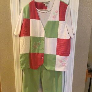Size 14P Allison Daley Colorful Capri Outfit